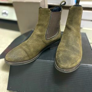 Thursday Boot Co dark olive suede dutchess boot